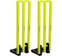 22YardsPro Cricket Plastic Spring Return With Bails & Metal Base Wickets PK 2 UK