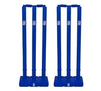 22YardsPro Cricket Stumps with Base - Durable Plastic Cricket Wickets Set with Bails, High Visibility Training Stumps for Practice, Nets & Matches