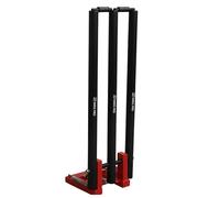 22YardsPro Cricket Wickets with Bails & Metal Base - Durable & Weather-Resistant Cricket Stumps Set for Training & Matches - Available in Green & Yellow (Black)
