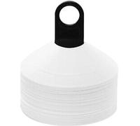 22YardsPro ND Plastic Mini Space Marker Cones Discs Football Sports Fitness Set Of 25 (White)
