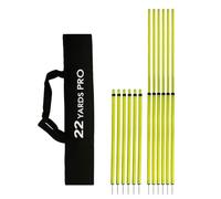 22YardsPro Telescopic Boundary Poles | Adjustable Height Training Poles with Ground Spikes & Carry Bag | 1.7m Football, Agility, Speed, Fitness Drills Equipment (6)
