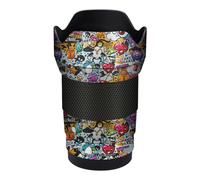 23 1.4 Lens Cap Skin Anti-Scratch Camera Sticker for Sigma 23mm F1.4 DC DN fit for Sony E Mount Protective Wrap Film Protector Decal(Graffiti White)