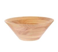 (23.20X23.20X9.00CM, One size) Natural Wood Bowl Cone Shaped Wooden Fruit Storage Bowl Snack Serving Bowl