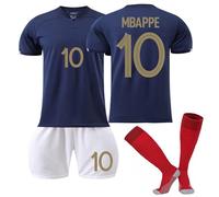 23/24 France Football Kit for Kids Tracksuit Football Kit for Boys ,French Football Team Jersey Tracksuit No.10 Training Shirts Shorts and Socks