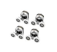 23/25/27mm Zinc Alloy Double-Wheel Sliding Shower Door Roller Bearing Wheel Runners Replacement For 12-14mm Glass(4pcs upper,23mm)