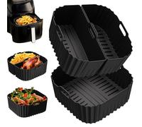 23-25CM Air Fryer Accessories, Air Fryer Trays for Russell Hobbs XXL 8L/8.3L, Reusable Silicone Airfryer Accessories