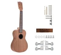 23 26 Inch DIY Ukulele Kit Sapele Wood Body Rosewood Fingerboard W/Tuning Pegs String Bridge Nut Guitar Accessories Guitar Body (Color : 23 Inch)