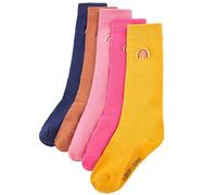 (23-26) Kids' Socks Children Cotton Socks Toddler School Socks 5 Pairs Rainbow Design