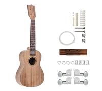 23'' 26'' Ukulele DIY Guitar DIY Zebra Wood Body Rosewood Fingerboard Pegs String Bridge Nut Kit Guitar Body (Color : 23inches)