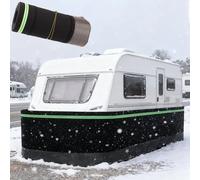 23 28 30 34 36 40 ft Rv Skirting For Winter, Snow Travel Trailer Skirting for Living/Mobile Home, 360° Camper Skirting with Bottom Stainless Steel Mesh(25m/82ft)