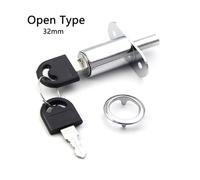 23/32mm Cam Cylinder Lock Tongue Door Bolt Latch Cabinet Drawer Lock with Key Sliding Door Wardrobe Lock Furniture Hardware(32mm-Open Type)