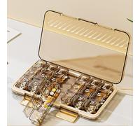 23.5 x 13 x 3 cm Tablet Box 7 Days Morning Lunch Evening, 7-Day Pill , Portable Pill Box with Separate Compartments, Medication Box 7 Days 3 Compartments, Transparent Travel Pill Case