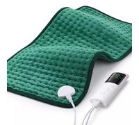 23.6"×11.8" Heating Pad for Neck Shoulders Back, Heated Blanket with Large Digital, 4 Time 9 Heating, Gifts for Mom Dad Women Men, Washable(Green)