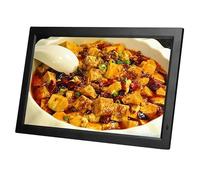 23.6-inch/24-inch IPS full-view digital photo frame advertising machine wall-mounted electronic photo album high-definition player commercial and home dual-selection (Color : Black)