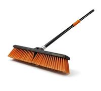 23.6 inch Garden Push Broom Outdoor for Floor Cleaning with Extendable Long Handle, Stiff Bristle Heavy Duty Broom for Bathroom, Kitchen, Tub, Tile, Patio, Deck, Concrete, Industrial