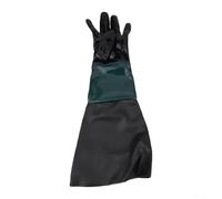 23.6 Inch Sandblasting Gloves PVC and Cotton Lined Work Gloves for Sand Blast Cabinet Abrasive Blasting Machine Protective Sleeve Left Right Hand Green(Left Hand)