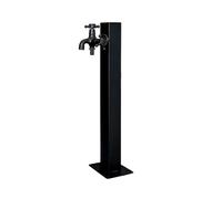 23.6'' Outdoor Vertical Garden Water Column with Double Outlet Anti-Freezing Faucet 304 Tainless Steel Floor Mounted Water Tap with Horse Stand