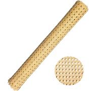 23.6" Width x 3.3 Feet Plastic Cane Rattan Webbing Roll for Caning Projects, Cane Webbing Sheet, PE Pre-Woven Open Mesh Cane for Furniture Chair Cabinet Ceiling Bed Door