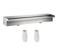 23.6" x 4.5" x 3.1" Stainless Steel Decorative Waterfall Pool Fountain For Garden Pond Indoors And Outdoors