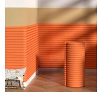 23.6" x 78.7" Padded Upholstered Wall Panels for Kids, Self-Adhesive, 3D Anti-Collision Wall Padding Cushion for Kids with Autism for Bedroom/Playroom/Headboard, Peel and Stick(Orange)
