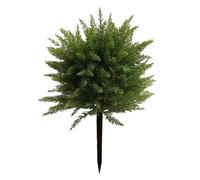 23.62 inch Artificial Cypress Topiary Outdoor Plants with Spike, UV Resistant Faux Artificial Resist Bushes UV Bushes, Cedar