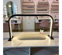 23.62 Inch Nail Tech Lamp for Desk, Manicurist Desktop Lamp,Color Temperature 3000K-6000K, Stepless Brightness, LED Manicure Light for Nail Art, Tattooing, Reading(Black)