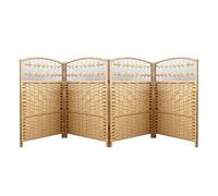 23.62x11.81in Separating Partition Wall,4/5/6 Panels Short Room Divider,DIY Rattan Room Partitions,for Classrooms Kindergarten(Beige,23.62 x 11.81in-4 panels)