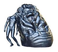 23.6IN The Wight of Thought “Not Enough Brains to Survive” Sculpture by Thomas Lerooy - Contemporary Bronze Man & Head Figurine, Symbolic Modern Art Statue for Luxury Home, Office, or Gallery Décor