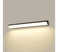 23.6inch Modern Outdoor Wall Light LED Long Wall Lighting Black Aluminum Wall Light Fixture, 4000K Indoor Outdoor Linear Wall Mount Lighting for Entrance Hallway Garage Bedroom, 12W