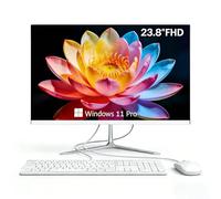 23.8" Inch All-in-One Desktop Gaming Computer PC, FHD Display 1920x1080, 16GB DDR4 RAM 256GB SSD, CPU Core i9-11900H (2.5GHz-MAX 4.9GHz), Windows 11 Pro/HDMI, USB3.0, BT4.2, Wired Keyboard & Mouse