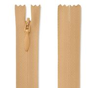23 cm / 9 Inch Beige Invisible Zip - Nylon Closed-End Concealed Zipper for Dressmaking, Skirts, Cushions, Bridal & Alterations - Giddy Square