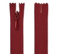 23 cm / 9 Inch Burgundy Invisible Zip - Nylon Closed-End Concealed Zipper for Dressmaking, Skirts, Cushions, Bridal & Alterations - Giddy Square