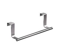23 cm Over The Door Towel Holder, No Drilling Towel Rack Rails Door Hanging, Tea Towel Holders for Kitchens, Tea Towel Holders Stainless Steel, for Bathroom and Bedroom, Silver