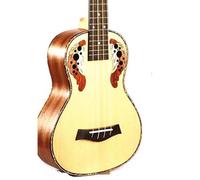 23" Concert Hawaiian Guitar Spruce Top Grape Hole Electric Ukulele With Pickup EQ Instrument(Color:Only ukulele)