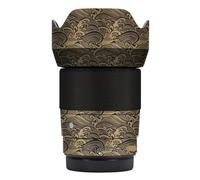 23 F 1.4 Skin Lens Camera Skin Wrap Vinyl Protective Sticker Photography Accessories for Sigma 23mm F1.4 fit for Fujifilm X Mount(Wave Gold)