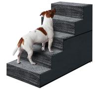 23" H Dog Stairs for Small and Medium Dogs 5-Step Ramps for High Beds and Couch Non-Slip Extra Wide Pet Stairs for Old Dogs and Puppy and Cat - Stable & Durable with Machine Washable Cover Indoor