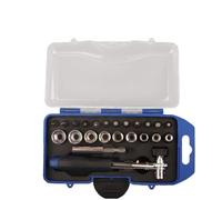 23 in 1 Mini Ratchet Bits Set, Carbon Steel Screwdriver Sockets Kit for Electric Device Repair, 12 Bits and 9 Sockets with Offset Driver