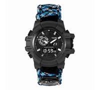 23-in-1 Tactical Survival Watch for Men, Multifunctional Outdoors Waterproof Survival Watches, Adjustable Wristband with Compass Paracord Band(Color6)