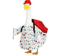 23 Inch Back to School Porch Goose Outfit with Schoolbag Porch Cement Goose Clothes First Day of School Costume for Lawn & Garden Decor