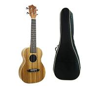23 Inch Concert Ukelele Hawaii Mini Guitar Uke Brazil Zebrawood Ukulele Rosewood Fingerboard 4 Strings Musical Instruments Children Ukulele (Color : Uke with Bag)