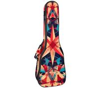 23 Inch Concert Ukulele Case Aesthetic Abstract Star Seamless Ukulele Padded Bag with Storage and Shoulder Straps