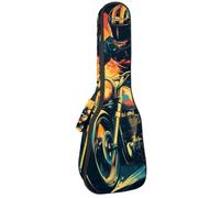 23 Inch Concert Ukulele Case Cool Racer Road Speed Print Ukulele Padded Bag with Storage and Shoulder Straps