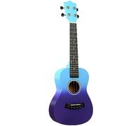 23 Inch Concert Ukulele, Gradual Change Stringed Musical Instruments Ukelele For Adults, Beginner, Soprano Ukulele Kit W/Case Strap Tuner Strings Picks (Color : Blue-purple_23in)