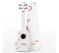 23 Inch Concert Ukulele, White Carbon Fiber Soprano Ukulele Beginner Kit For Adults, Stringed Musical Instruments Ukelele W/Case Strap Tuner Strings Picks