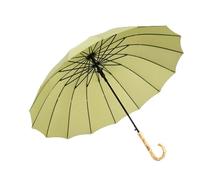 23-inch Double-handled Umbrella, High-density Shockproof Fabric, 16 Ribs, Suitable For Both Sunny And Rainy Days, Ideal For Business And Travel (Green One Size)