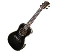 23 Inch Ebony Ukuele Finish Glossy Closed Knob 4 Strings Mini Guitar Concert Ukelele With Spare Strings Ukulele Starter Kit
