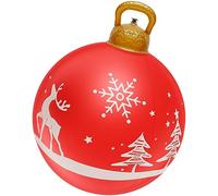 23 Inch Giant Inflatable Christmas Ball,Large PVC Blow Up Ball Decorations,Reusable Inflatable Holiday Xmas Balloons for Christmas Indoor Outdoor Home Garden Lawn Yard Porch (Antelope+Tree)