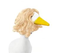 23 inch Porch Goose Big Goose Headdress Dressing Funny Goose Explosion Head Long Braid -7 to 15 Days delivery (Big Goose Judge Head Light Gold)