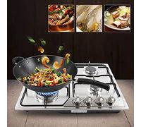 23 Inch Silver Gas Hob Gas Stove 4 Flames Natural Gas Propane Gas Nozzles Four Burners Stainless Steel