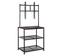 23 Inch To 50 Inch Corner TV Stand with Mount Rustic Brown Floor TV Table